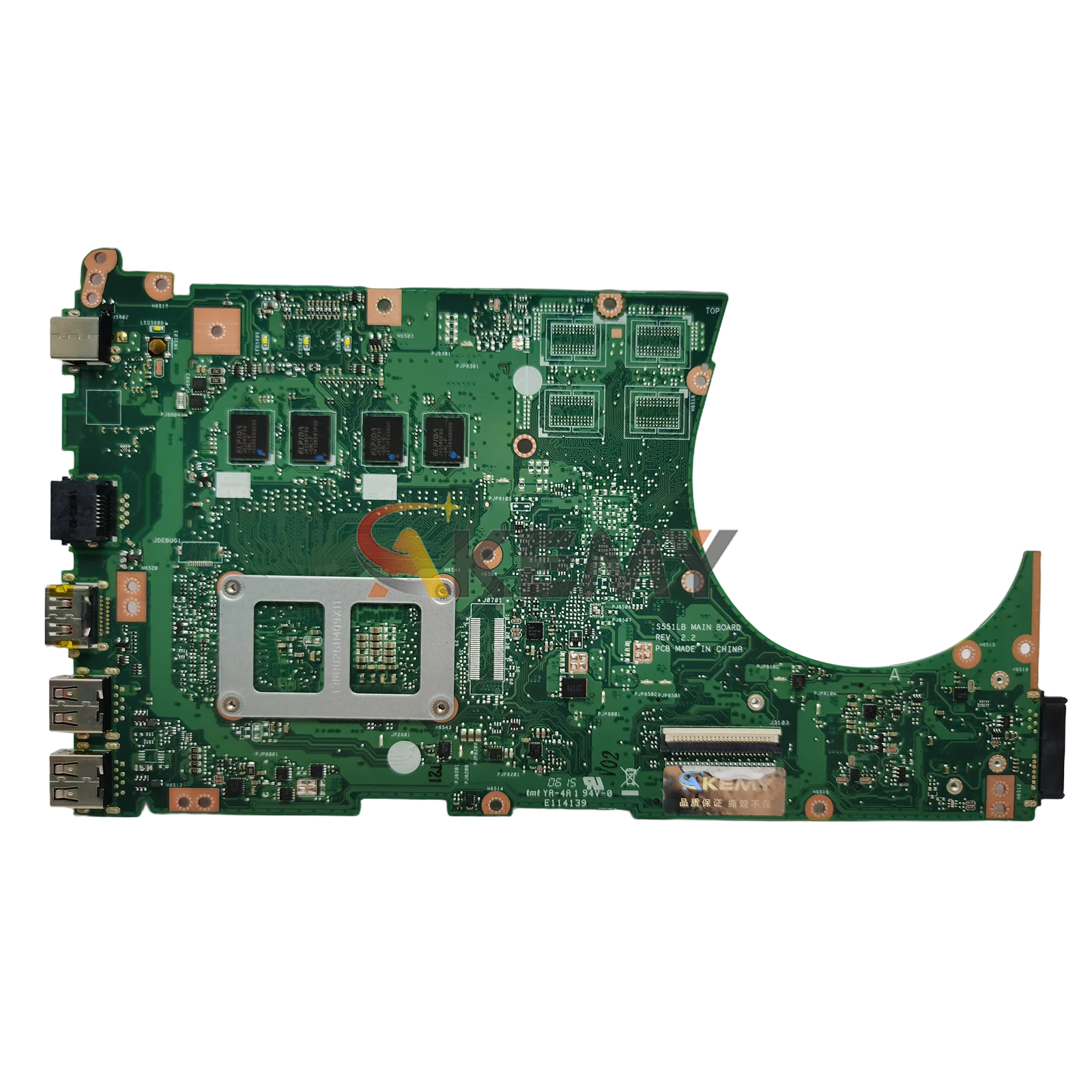 Placa base para ordenador portátil S551LA para ASUS VivoBook R553L S551LB S551L S551LA S551LN placa base para portátil con CPU I3 I5 I7 100% pruebas OK - imagen 2