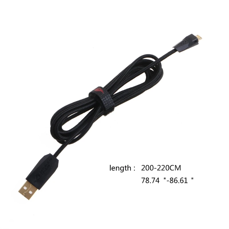 Cable de carga USB de 1,7 m, Cable de repuesto de línea de PVC para auriculares ROG P501, P502, Gladius Mouse, ROG STRIX FUSION 300 500 - imagen 2