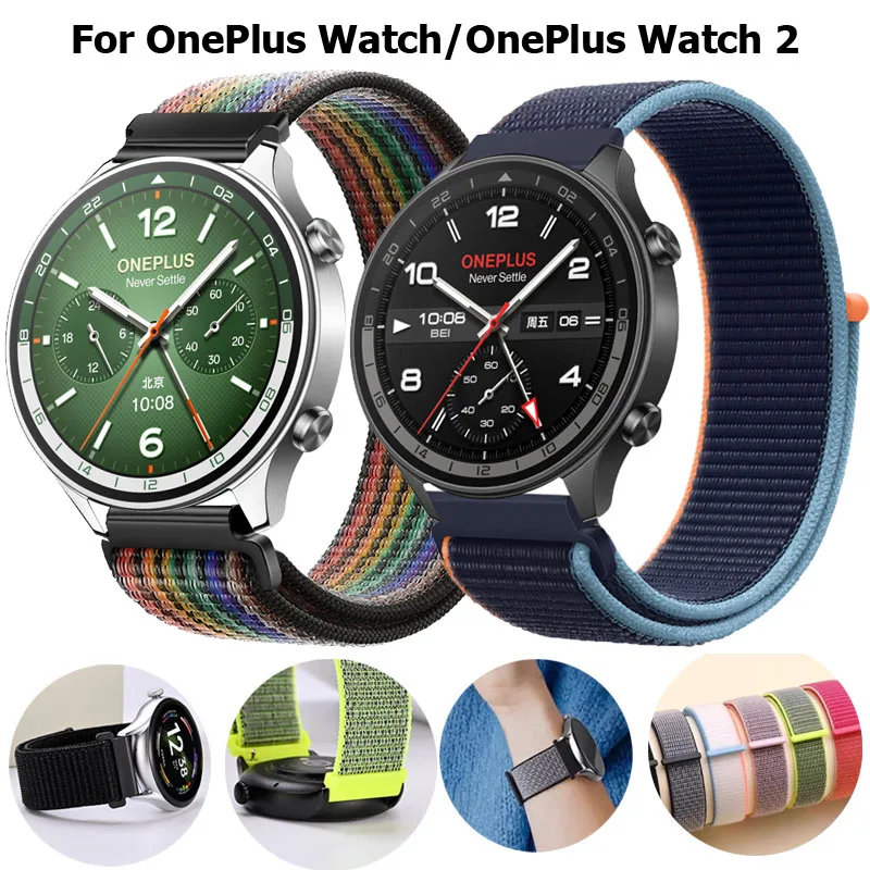 Correa de nailon deportivo para OnePlus Watch 2, pulsera para OPPO Watch 4 Pro Realme Watch S 2 3Pro, Correa de reloj de 46mm - imagen 2
