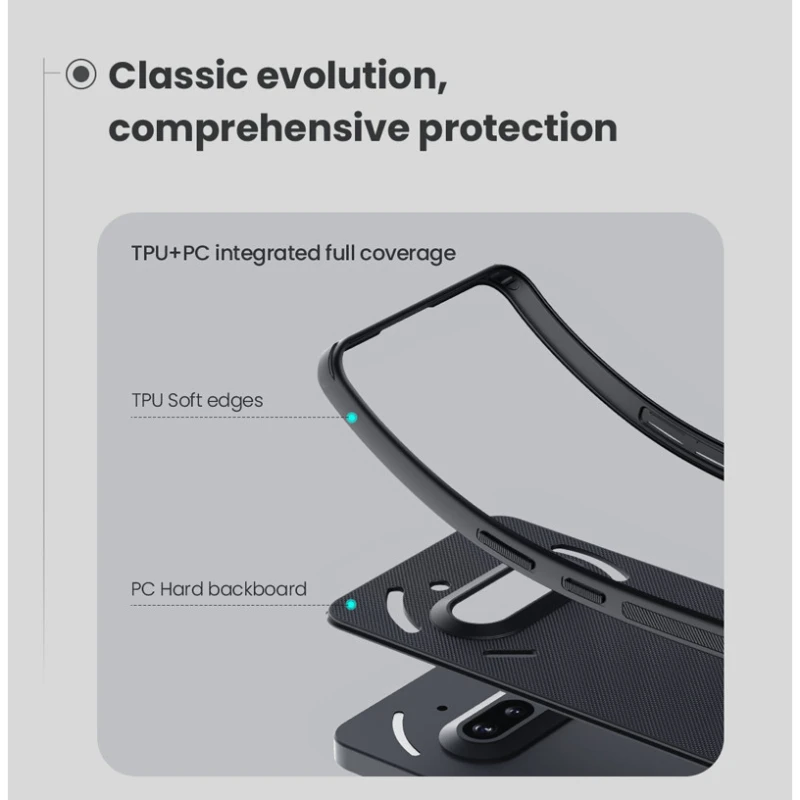Para nada teléfono 3A funda NILLKIN Super Frosted Shield Pro Airbags antihuellas dura PC TPU contraportada - imagen 2