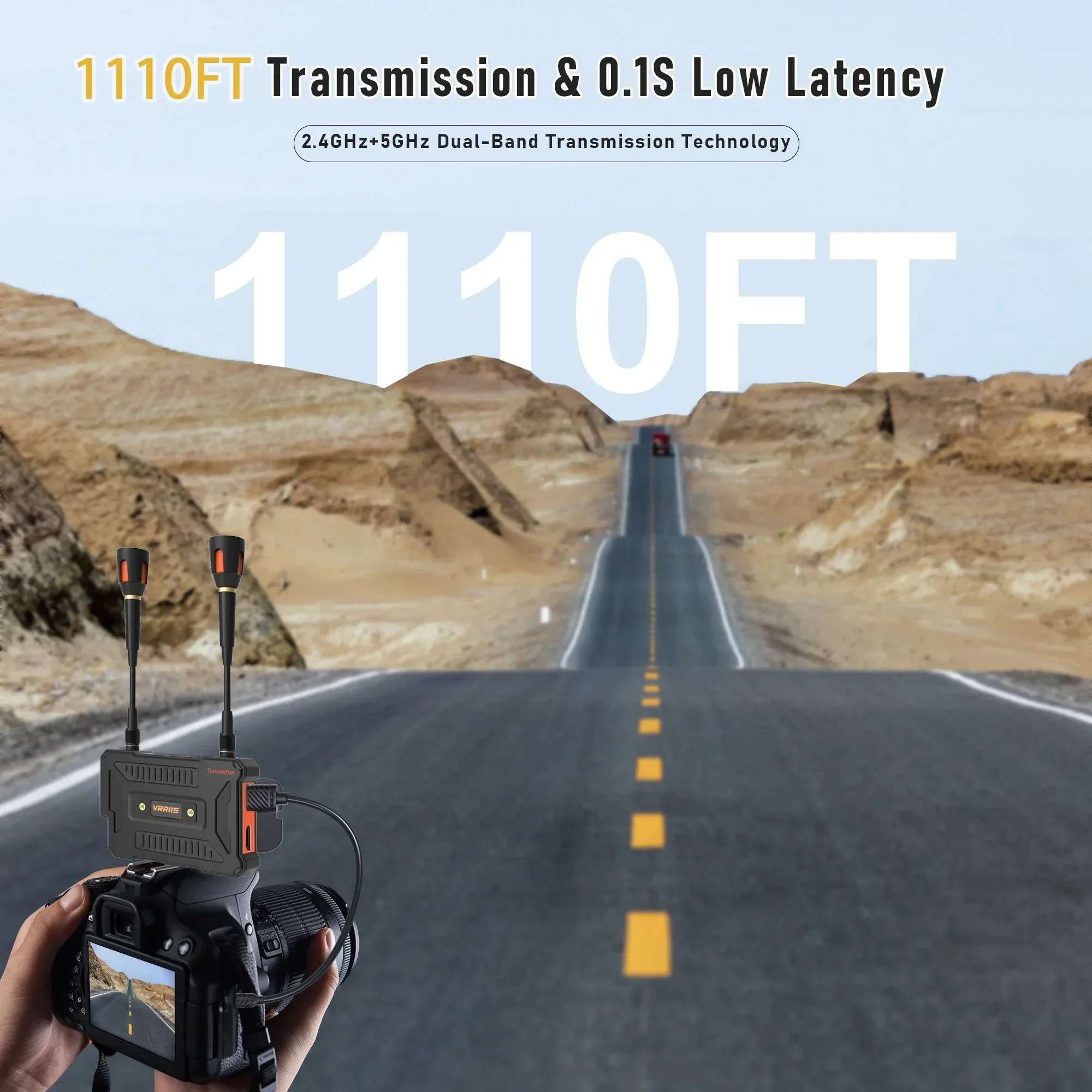 Transmisor y receptor de vídeo extensor HDMI inalámbrico de 300M con ranuras para batería para cámara transmisión en vivo portátil PC a Monitor de TV - imagen 5