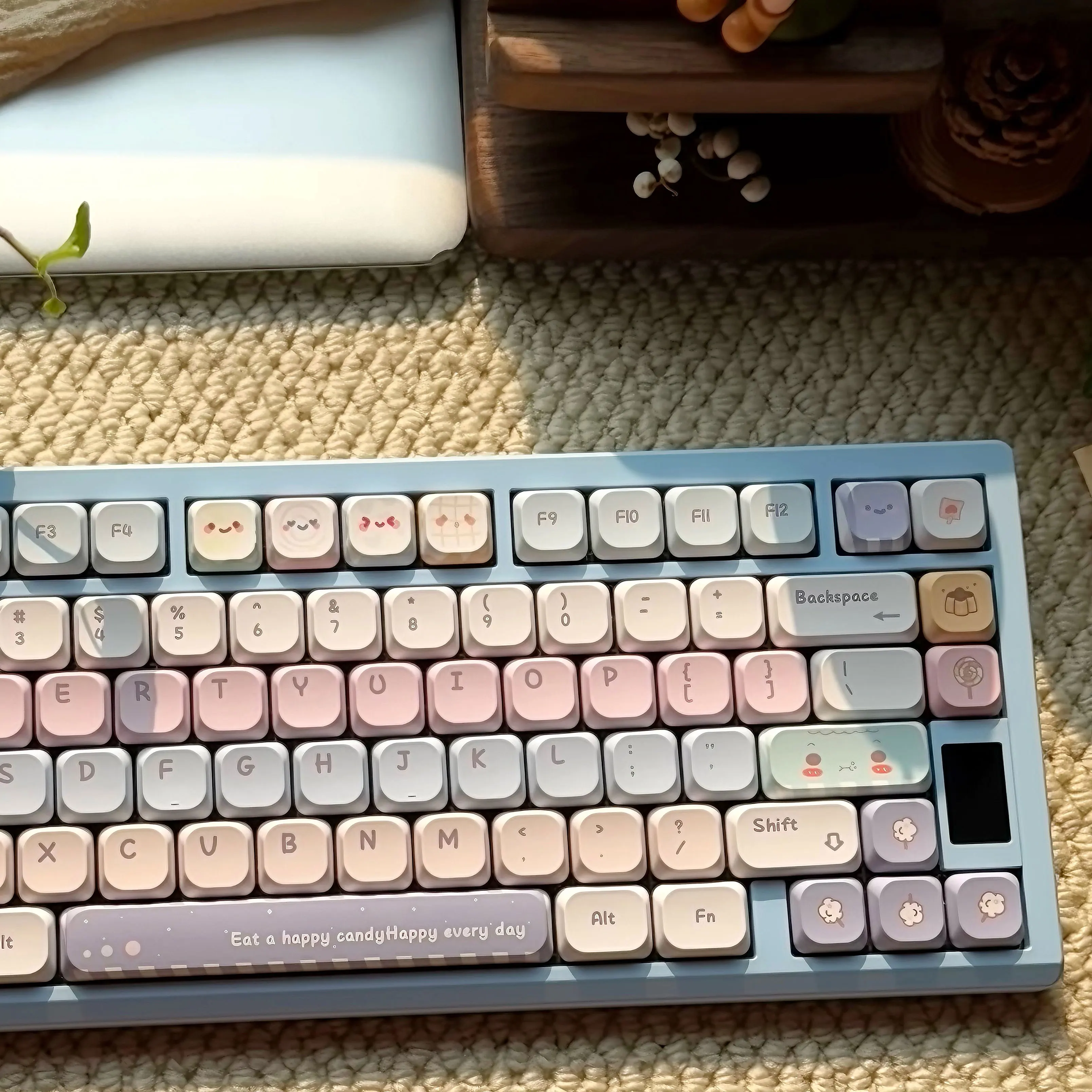 Juego de teclas de perfil bajo ADA de 5MM, teclas PBT de doble disparo para interruptor MX 60% 65% 75%, tapa de teclado mecánico para jugadores - imagen 4