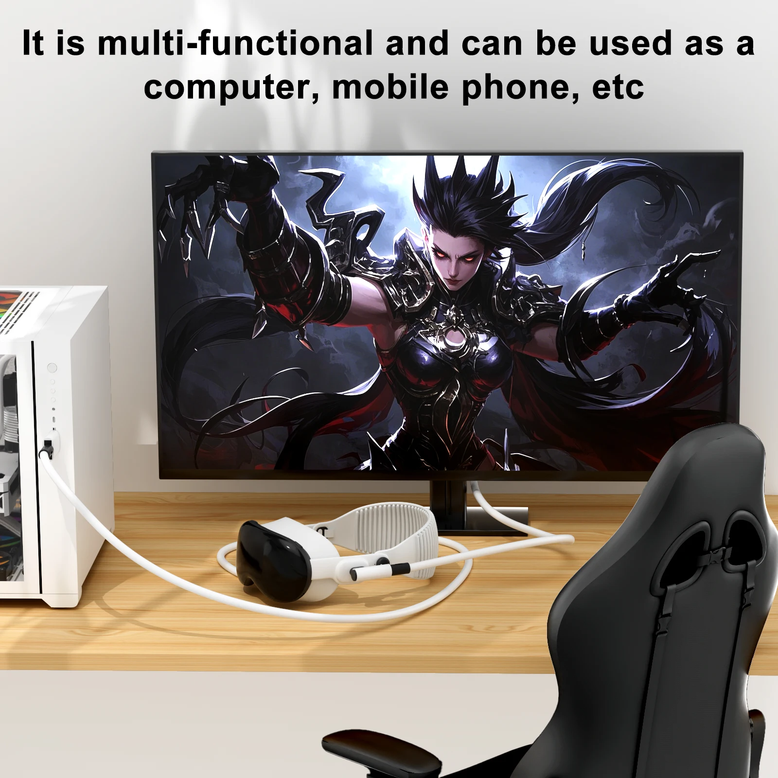 Cable de enlace VR para accesorios Meta Quest 3s, Cable USB 3 tipo C, transferencia de datos, carga rápida para accesorios Oculus Quest 3S de 5m - imagen 3