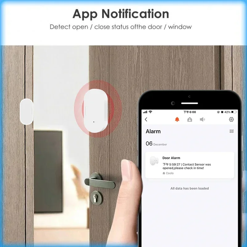 Sensor de puerta Ewelink Zigbee, Sensor de contacto, Detector abierto y cerrado, Detector de puerta inalámbrico, Control por aplicación remota con Alexa y Google - imagen 2
