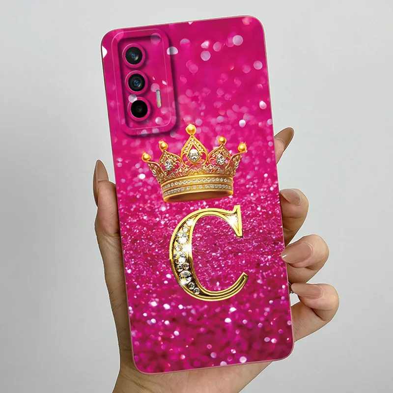 Para Realme GT Neo Flash/Neo 2T/Q3 Pro 5G moda letra inicial pareja funda de teléfono suave silicona TPU lente carcasa protectora - imagen 5