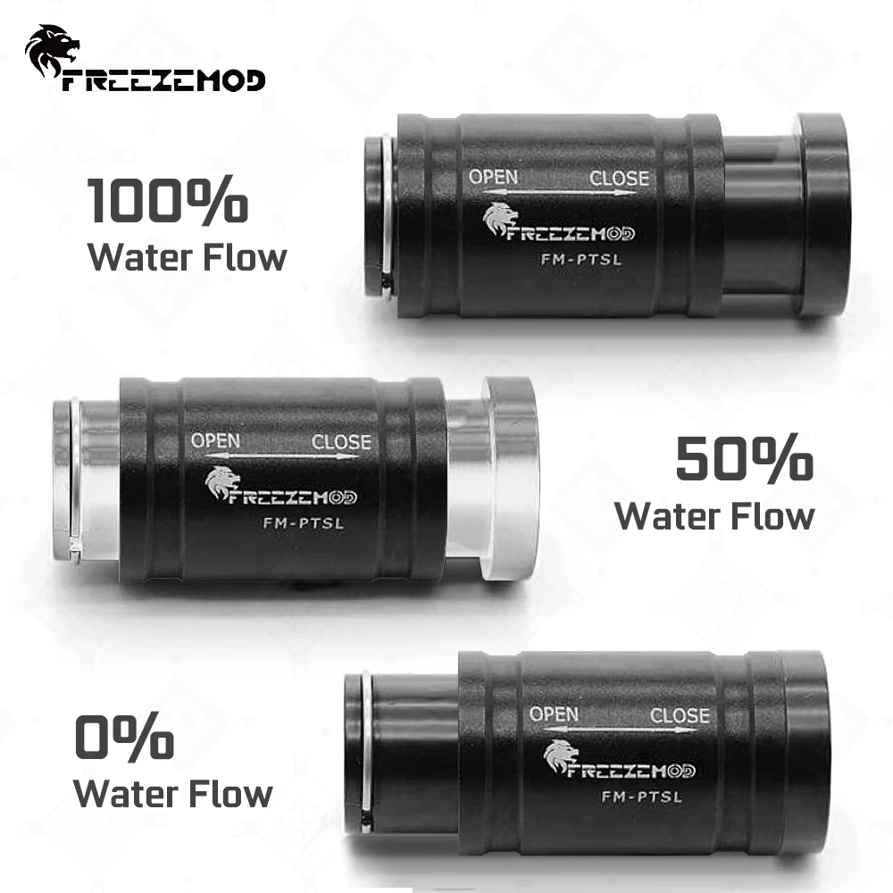 Válvula de agua de cobre FREEZEMOD, rosca G1/4 ", interfaz macho y hembra/doble hembra, PC MOD, regulador de flujo de agua de refrigeración por agua - imagen 4