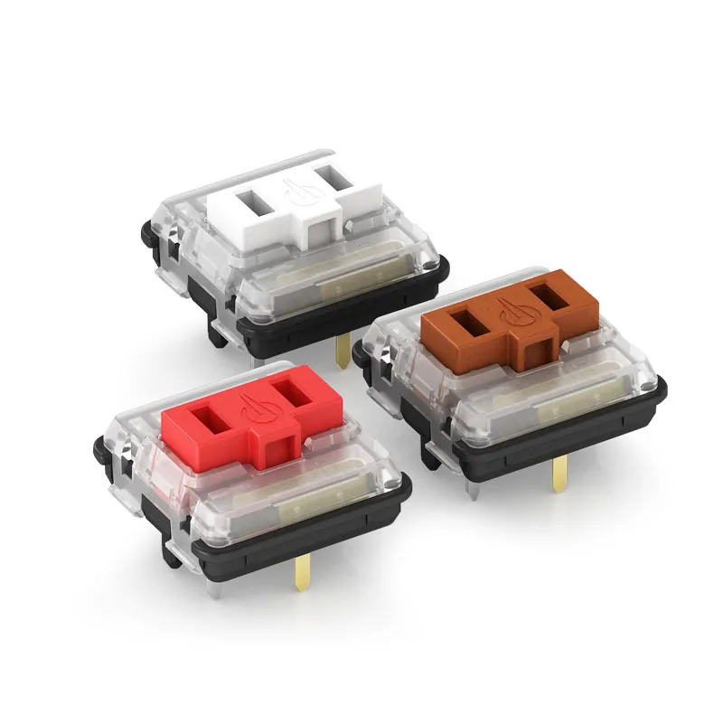 110 Uds Kailh interruptor de perfil bajo 1350 interruptor de teclado de Chocolate RGB SMD eje de teclado mecánico rojo marrón blanco tallo eje enano