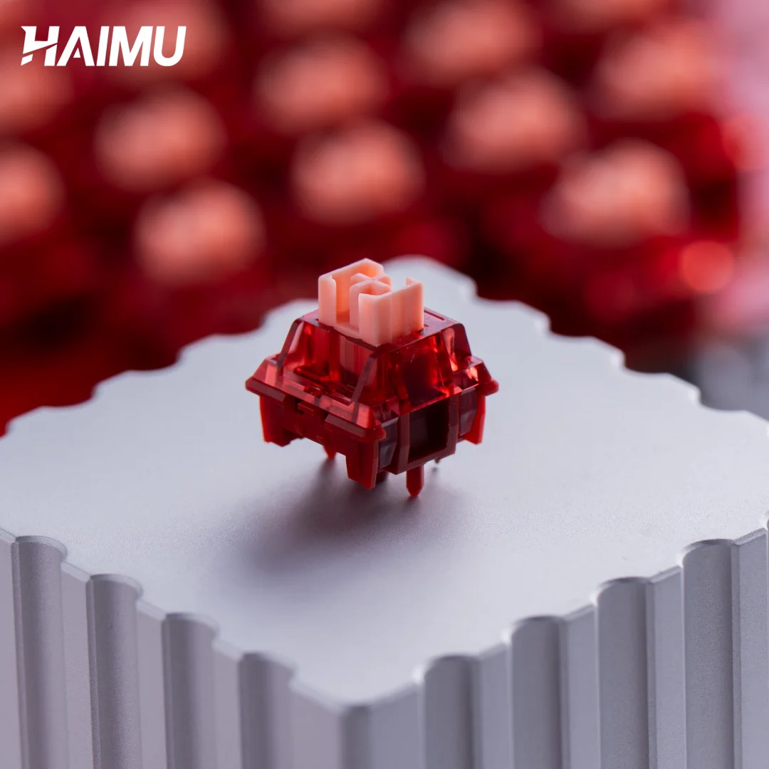 HAIMU-interruptor lineal silencioso de latido del corazón, 58g, 5 pines, intercambio en caliente, interruptores de teclado mecánico para jugadores, lubricación de fábrica para AULA F75 AJAZZ - imagen 5
