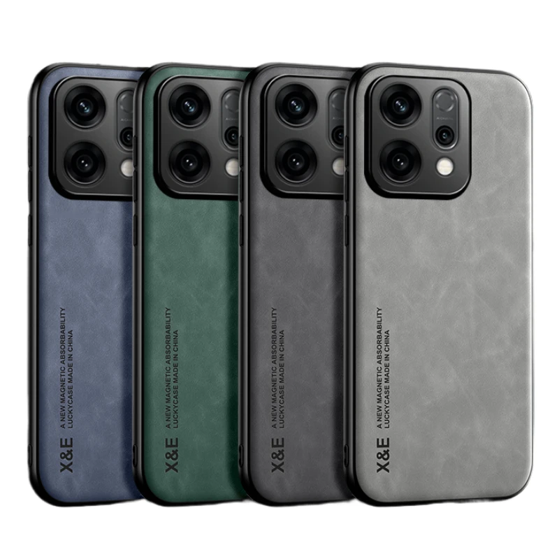 Funda de cuero de lujo para OPPO Reno14 Reno 14 ProBack Funda de teléfono protectora magnética a prueba de golpes Magsafe Funda Coque - imagen 2