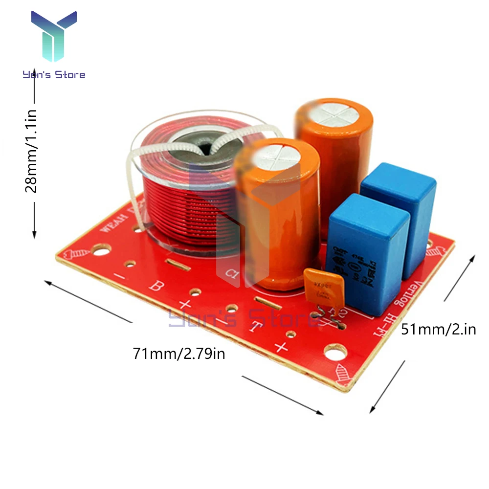 Altavoz de Audio HiFi de 2 vías, divisor de frecuencia de filtro, 80W - imagen 4