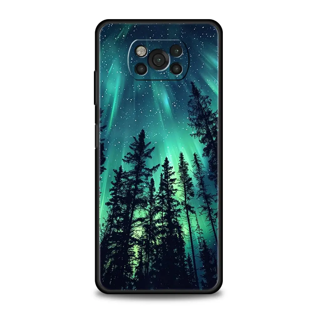 Bonita funda de teléfono northern lights para Xiaomi Poco X6 X5 Pro X4 X3 NFC F5 Pro F4 F3 GT M5 M4 Pro 5G M3 C51 C50 C55 - imagen 5