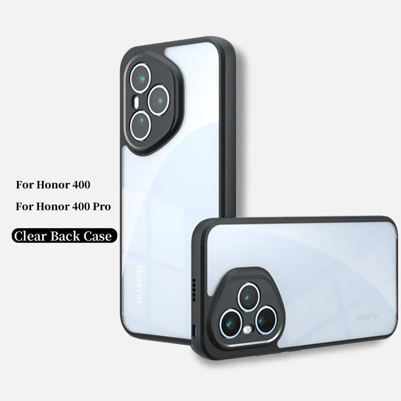 Para Honor 400 Pro Funda Honor 400 Pro Funda Coque duro transparente suave TPU borde a prueba de golpes parachoques trasero Honor 400 Pro