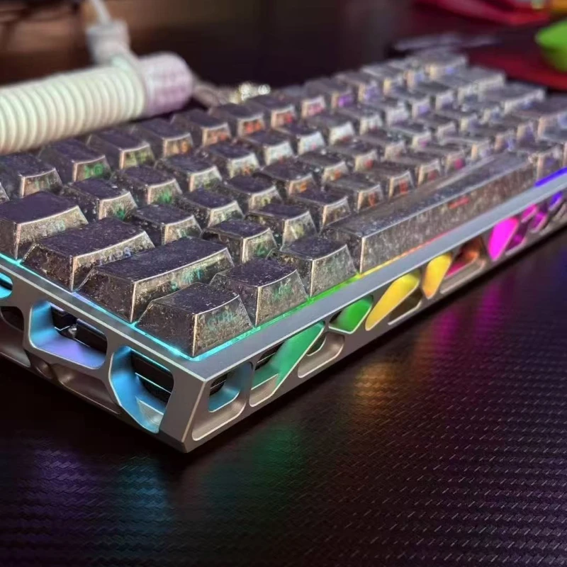 Cnc ánodo de aluminio Holy60 carcasa de aluminio hueca GH60 eje magnético Woting60HE RAKKA HM ATK60 Holy 60 funda para teclado para jugadores - imagen 5