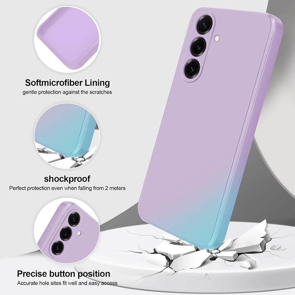 Funda blanda cuadrada de silicona para Samsung Galaxy S25 Edge S24 S23 S21 S20 FE S22 Ultra Plus, funda trasera mate de lujo, Fundas - imagen 2