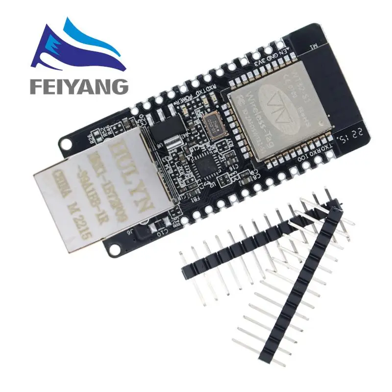 Placa de módulo inalámbrico MCU ESP32, puerto serie integrado, red Ethernet, compatible con Bluetooth, WIFI Combo Gateway, WT32-ETH01