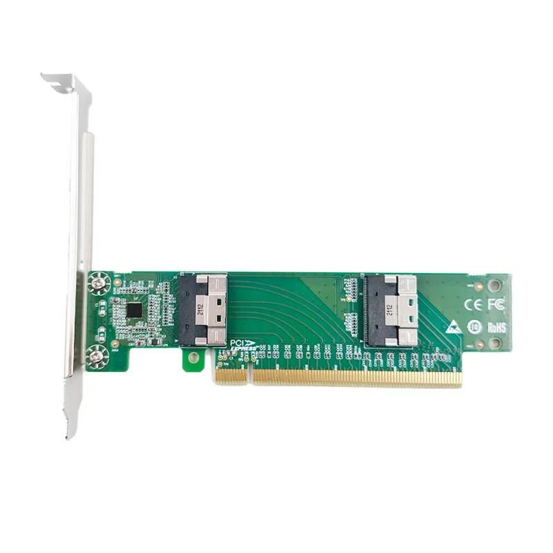 Adaptador shinreal XIC PE4165-4IL PCI Express x16 A Two SlimSAS SFF-8654 8i - imagen 2