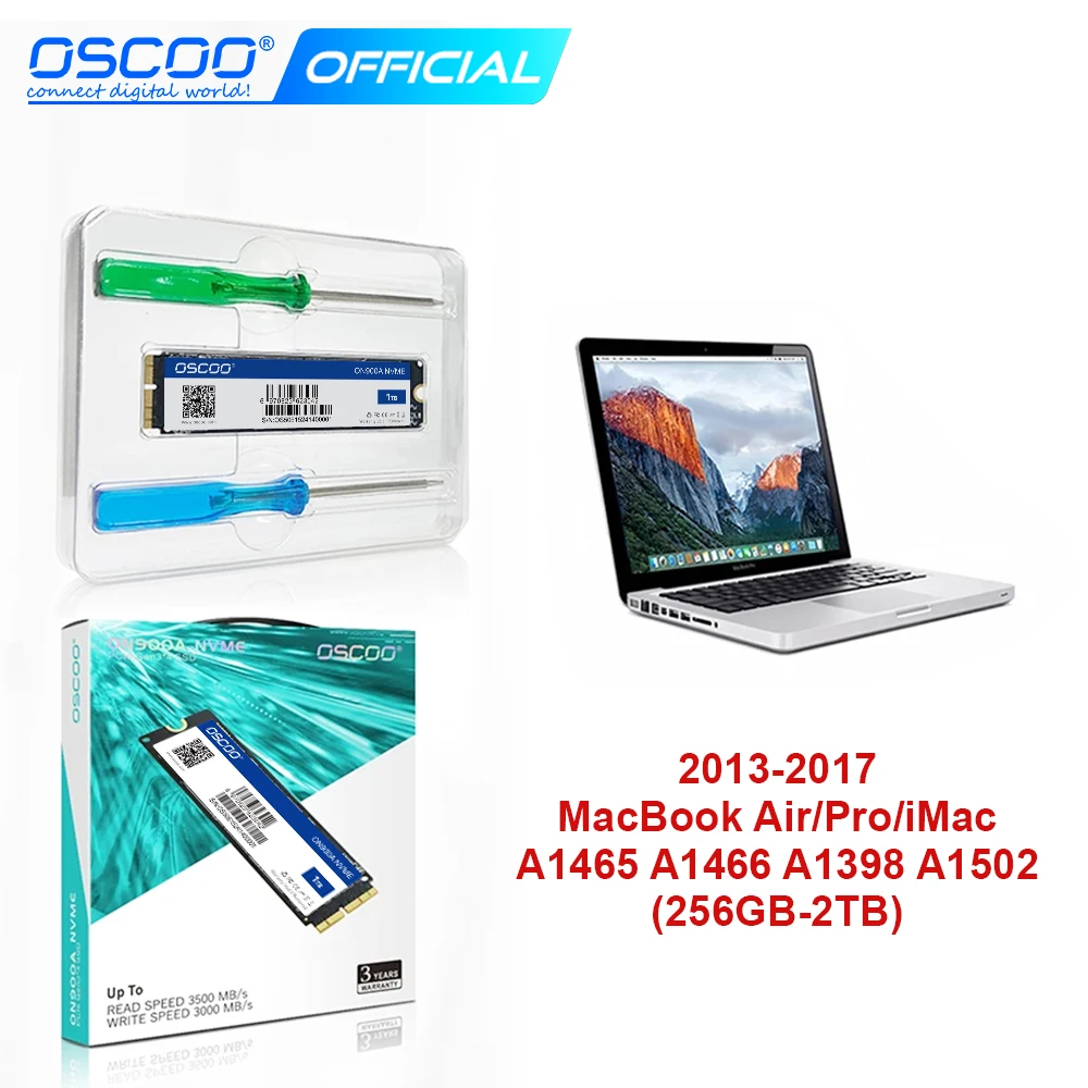 Nuevo 128GB 256G 512G 1TB SSD para 2013 2014 Macbook Pro Retina A1398 A1425 Macbook Air A1465 A1466 SSD disco de estado sólido - imagen 2