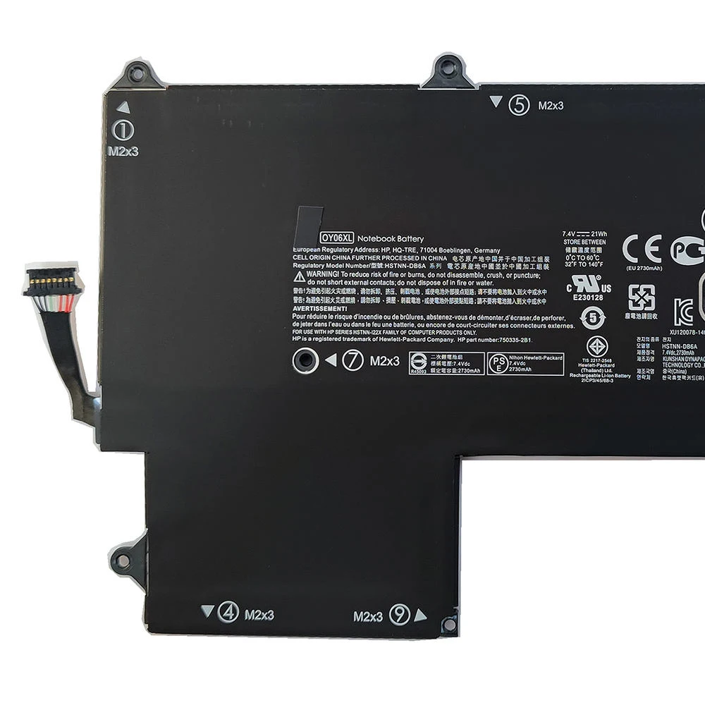 Nueva batería Original para ordenador portátil OY06XL 7,4 V 21Wh para HP Elite x2 1011 G1 HSTNN-DB6A 750550 -006 750550 -001 - imagen 2