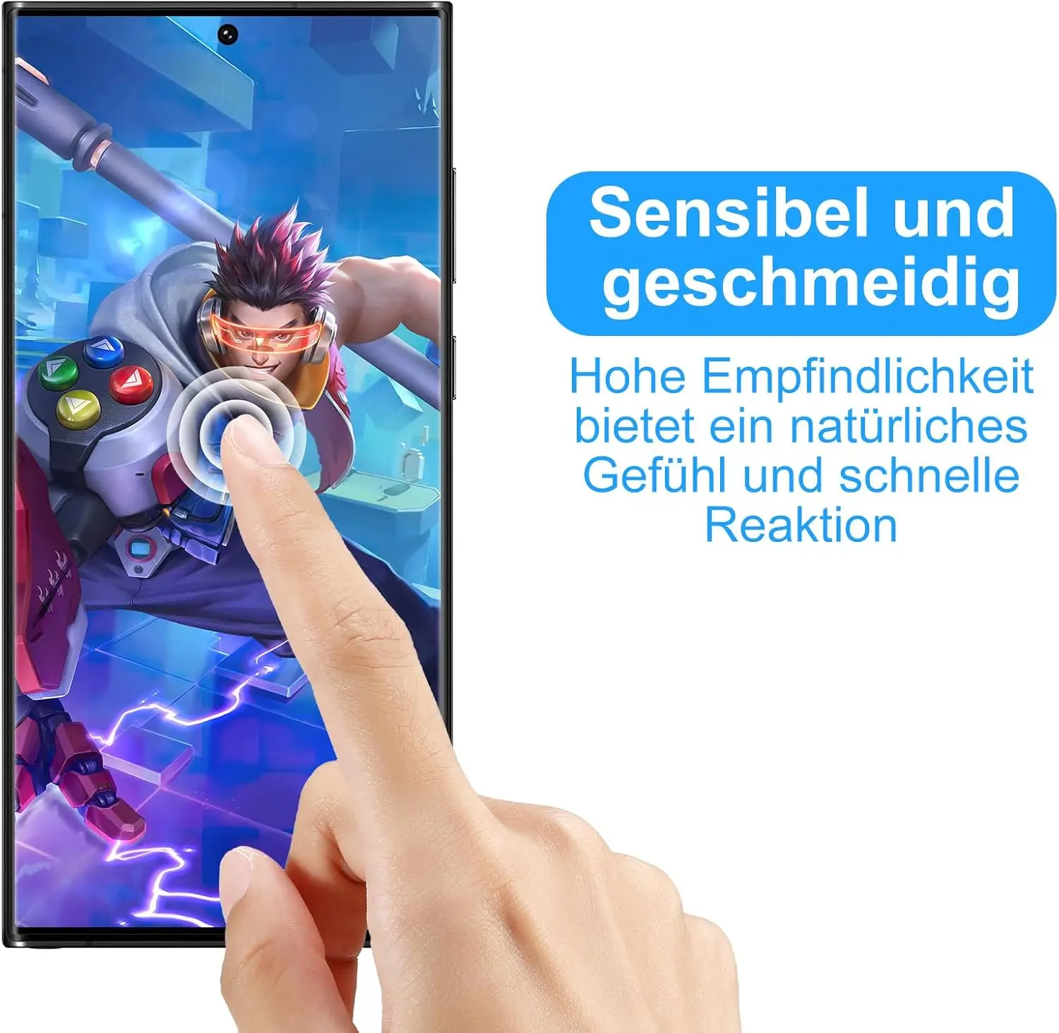 2/4 piezas de vidrio templado HD para Samsung Galaxy S22 Ultra 5G protector de pantalla antiarañazos curvo 3D - imagen 4