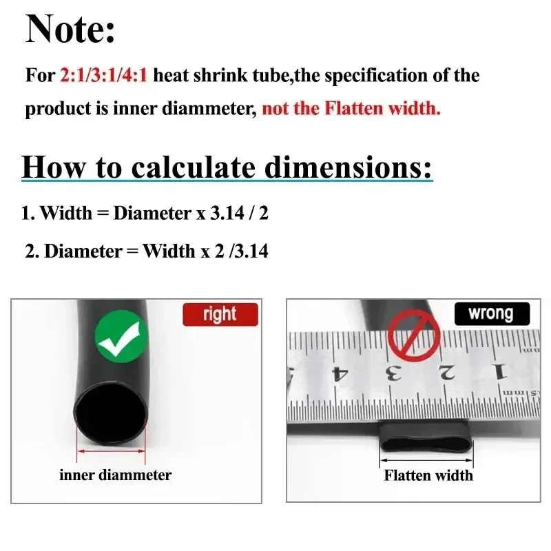 Tubo termorretráctil de 1 ~ 10m, 2:1, amarillo, verde, diámetro 1, 2, 3, 4, 5, 6, 7, 8, 10, 12, 14, 16, 20, 30, 40, 50mm, funda térmica de poliolefina aislada - imagen 2