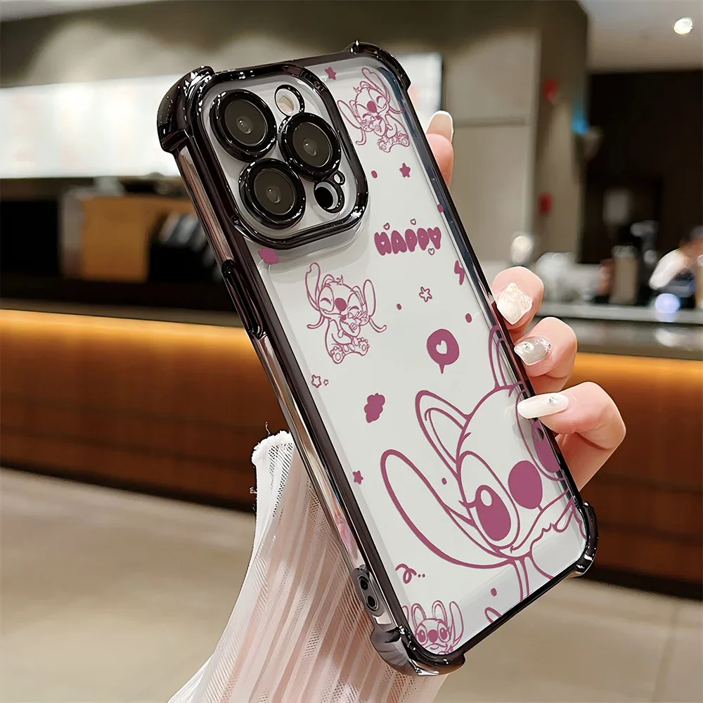 Funda chapada de punto rosa de Disney para Infinix Hot 40i 30 30i 10s 9 Play Smart 8 7 Note 40 Spark Go cubierta anticaída a prueba de golpes - imagen 3