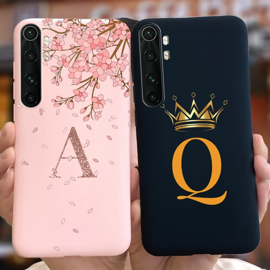 Para Xiaomi Mi Note 10 Lite funda bonita corona letras cubierta a prueba de golpes suave TPU fundas de teléfono para Xiaomi Mi Note 10 Lite Coque parachoques