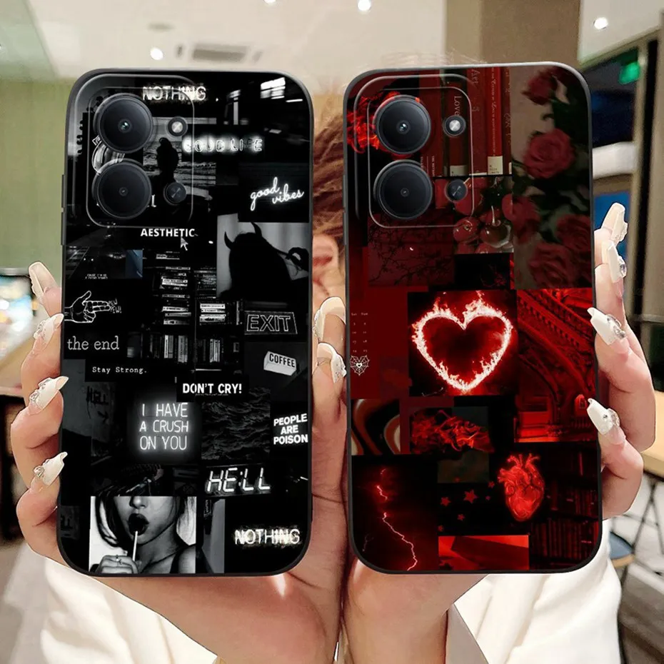 Hermosa funda de teléfono Floral para Xiaomi Poco C85 4G, fundas de silicona suave a prueba de golpes para PocoC85 C 85 4G, parachoques - imagen 5