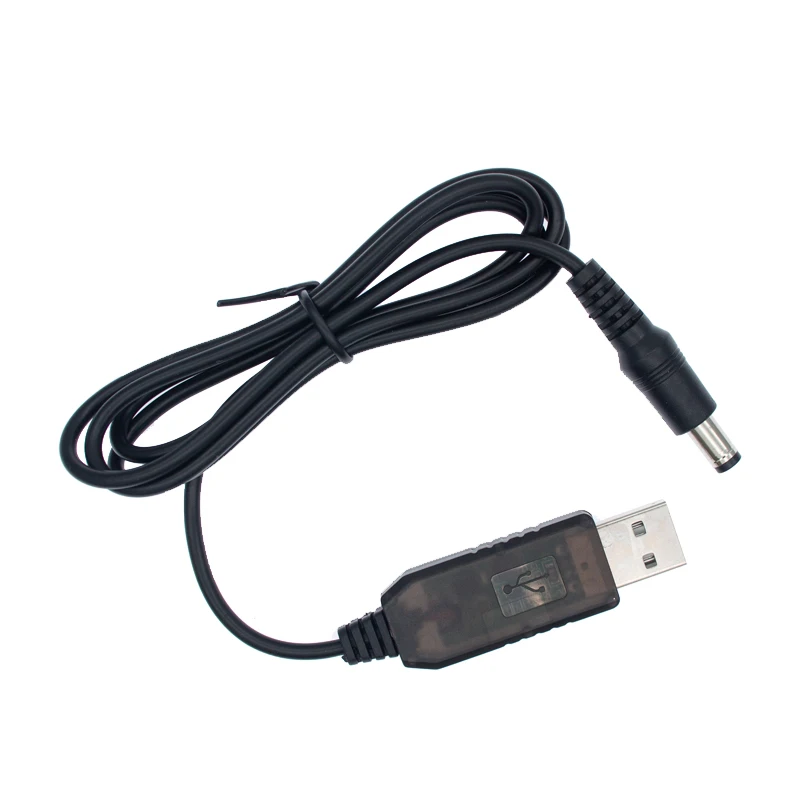Línea de refuerzo de energía Usb con luz indicadora, módulo de aumento de CC de 5V a CC de 9V/12V, Cable adaptador convertidor Usb de 1M, enchufe de 2,1x5,5mm - imagen 4