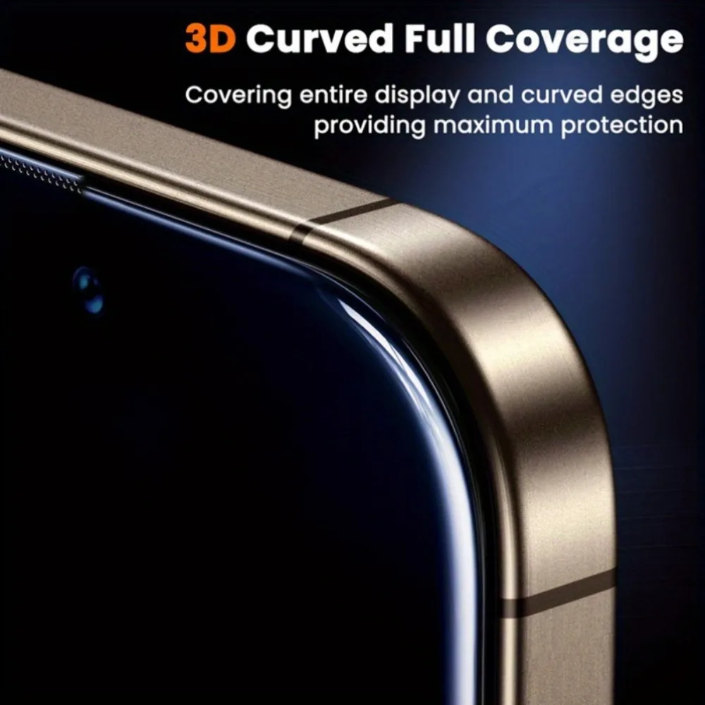 3 uds Protector de pantalla antiespía para iPhone 17 16 15 14 Pro Air 16e 15 Plus 13 12 11 Pro Mini XR XS Max cubierta completa de vidrio templado - imagen 5