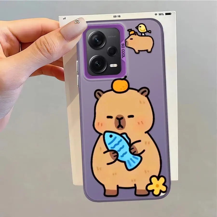 Funda trasera de teléfono con patrón de capibara para Xiaomi Redmi 14C K60 A5 A1 A2 Plus 13C 9C 9T 10C 12C - imagen 4