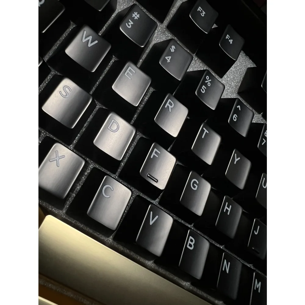 Teclado mecánico Keycap Cherry Profile Pvd negro oro aleación de Zinc CNC teclas mecánicas ergonomía frente tallado accesorio de juego - imagen 4