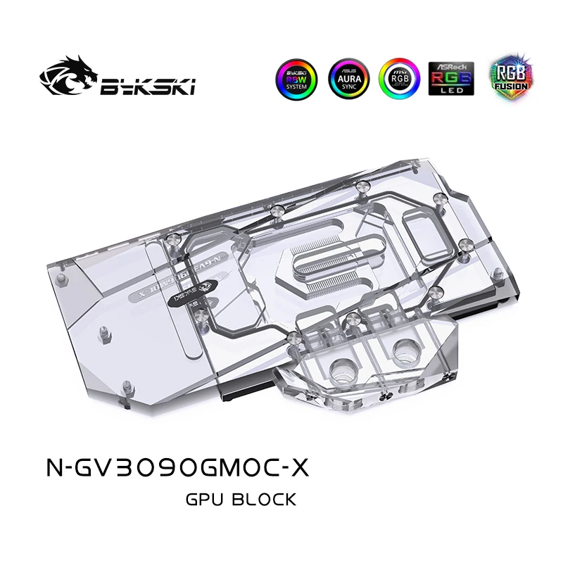 Bykski Bloque de Agua Cobre RTX 3080/3090 RGB AURA - imagen 2