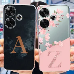 Xiaomi Poco M6 Pro Funda Silicona Transparente Letras Grabadas