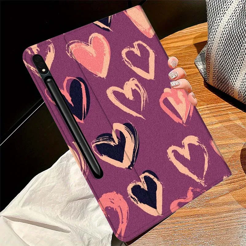 Love Line Flower Art para Samsung Galaxy Tab S7 S8 S9 S10 11 12,4 13,1 FE Plus Lite pulgadas funda para tableta - imagen 2