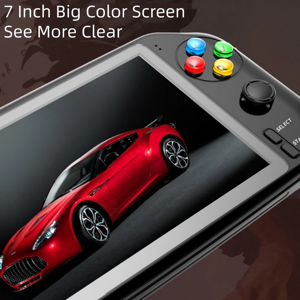 Consola de juegos portátil con pantalla grande de 7 pulgadas, 32GB, 7000 juegos gratis para PS/MAME/Arcade - imagen 2