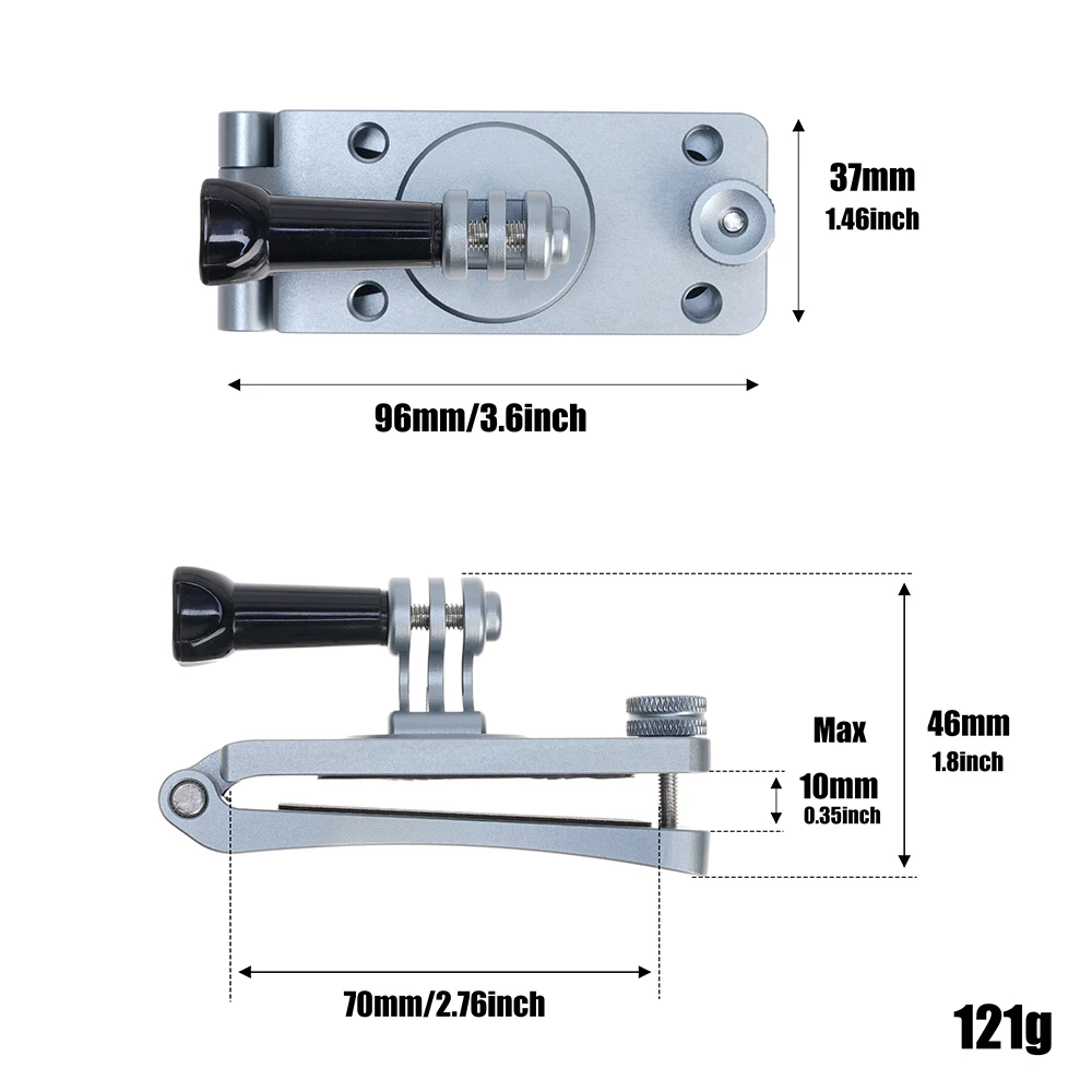 Para DJI osmo bolsillo de acción para Gopro serie para Yi Cámara de Acción hebilla cámara de movimiento Correa de cierre Base fija correa de Clip de aluminio - imagen 5