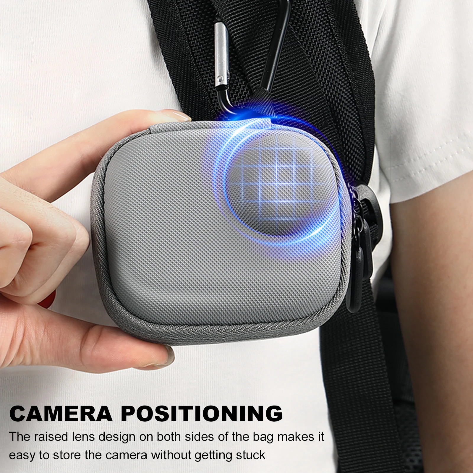 Bolsa de almacenamiento para cámara portátil Insta360 GO Ultra, funda protectora antipérdida a prueba de polvo, funda EVA a prueba de golpes para Insta360 GO Ultra - imagen 3