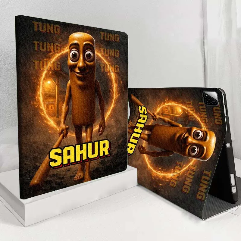 TungTungSahur brainrot para Xiaomi Redmi Mi Pad 2 4 5 6 6s 7 8 11 12,5 12,4 11,2 8,7 SE Pro Plus Max funda para tableta - imagen 3