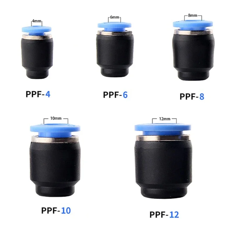 5 uds conector neumático tapa de tubo plástico PPF 4mm 6 8 10 12 14 MM evitar que el aire se fluye conector de sellado de manguera de aire - imagen 4