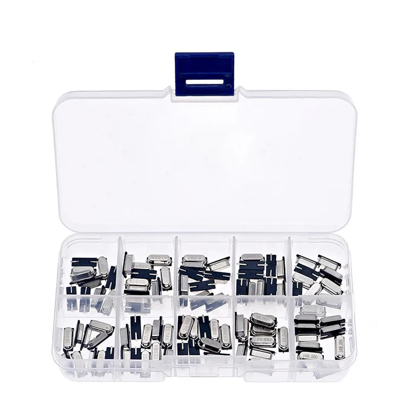 10 valores HC-49S 2 pines 4MHz 6MHz 8MHz 11,052MHz 12MHz 16MHz SMD Kit de oscilador de cristal con resonador de cuarzo 22,1184 24MHz 25MHz 48MHz - imagen 3