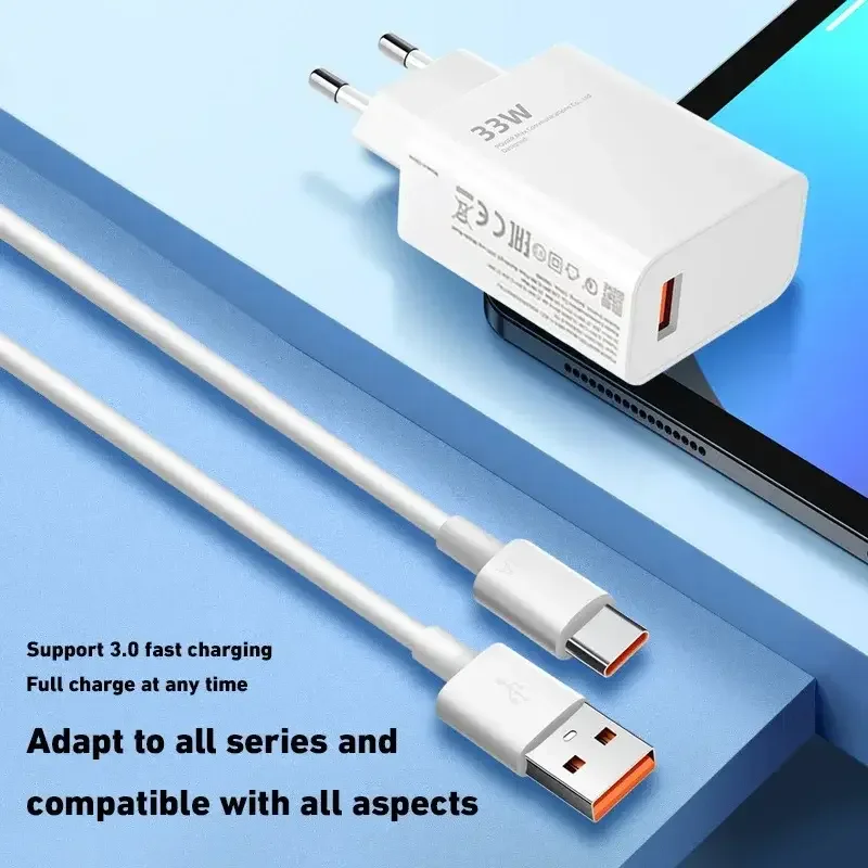Cargador Ultra rápido de 120W QC 5,0 enchufe europeo 6A Cable tipo C 67W 55W 33W adaptador de carga rápida para iPhone Huawei Xiaomi 2025 - imagen 5