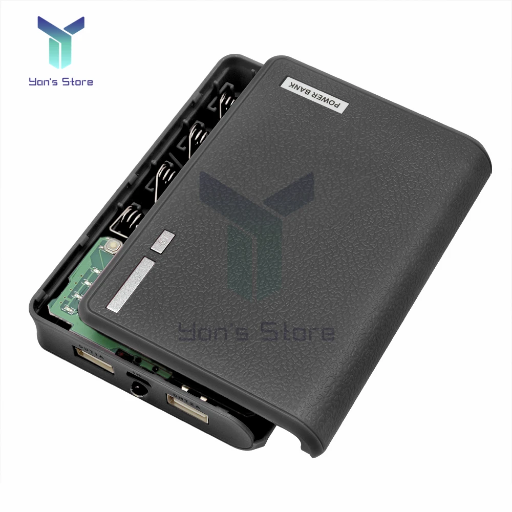 4X 18650 banco de energía USB cargador de batería caja de almacenamiento carcasa DIY con pantalla LCD para iPhone Android teléfono inteligente