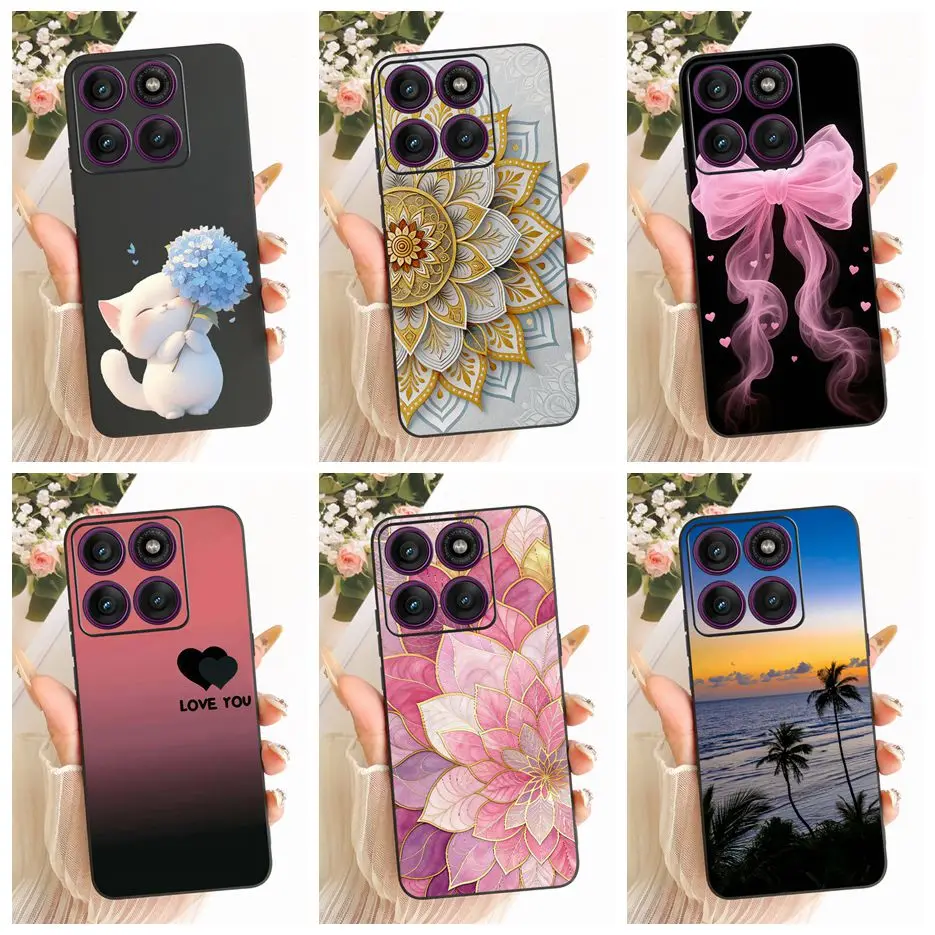 Para Motorola Edge 60 Fusion Case Edge60 S cubierta pintada de caramelo de lujo funda de silicona suave para Motorola Edge 60 Pro Edge60 5G Shell