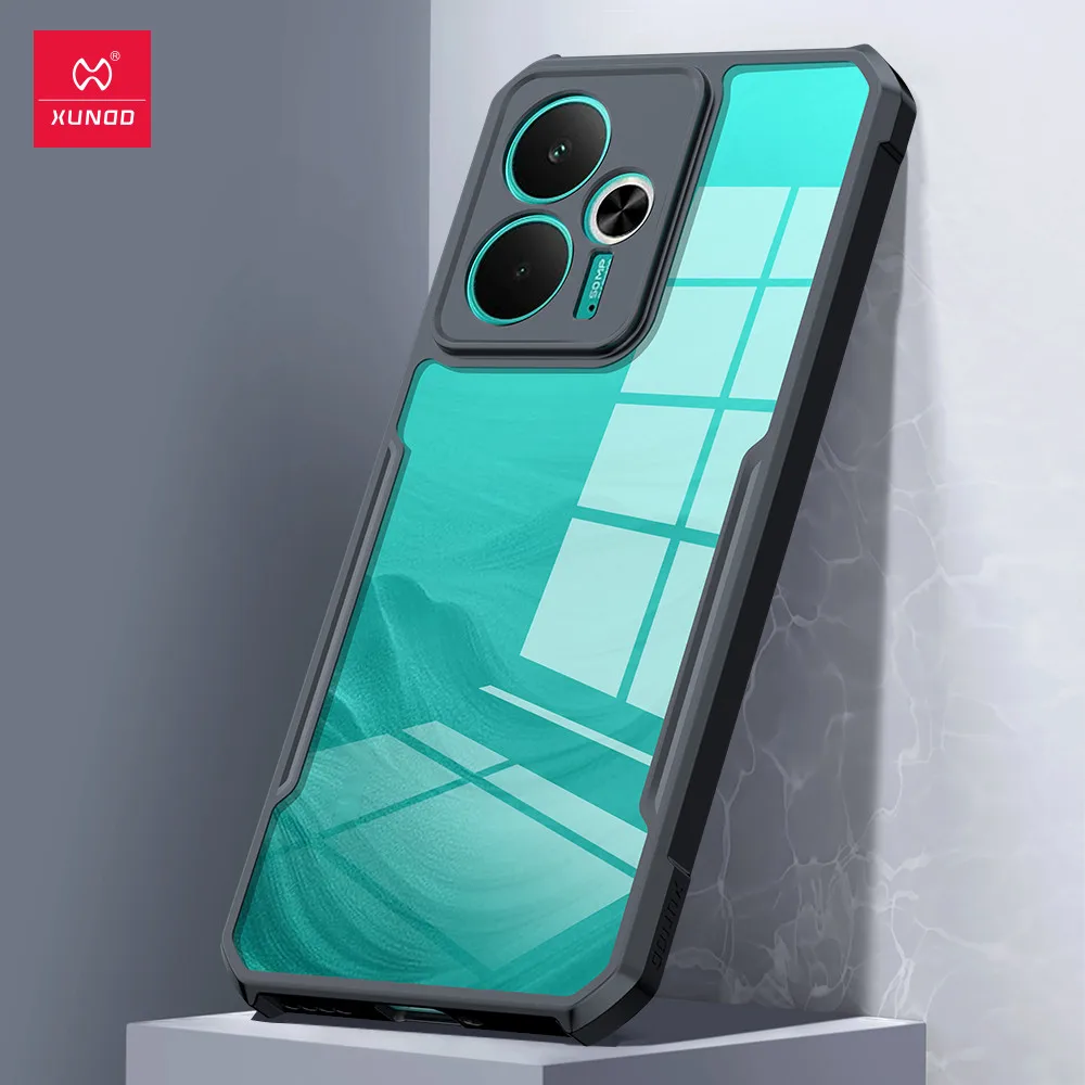 Para Realme 14T 5G funda XUNDD Airbags a prueba de golpes PC dura transparente + funda protectora de TPU para teléfono