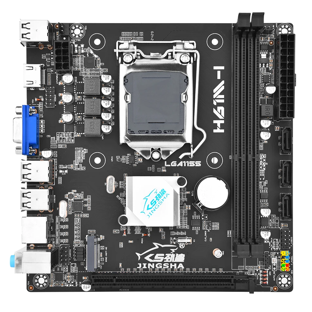 Placa base H61M-I Mini ITX LGA 1155 placa base de escritorio con condensadores totalmente sólidos DDR3 de doble canal 16GB M.2 NVME para oficina - imagen 4