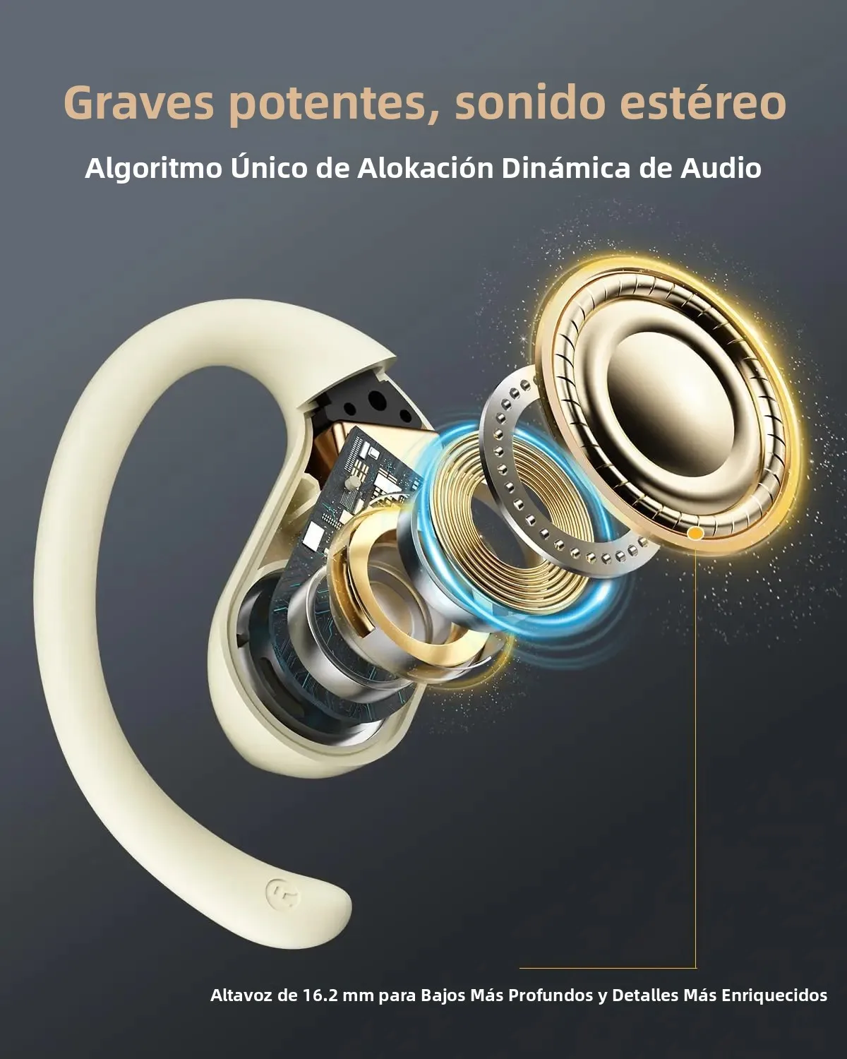 Tedelon F9 auriculares abiertos auriculares inalámbricos OWS Bluetooth 5,4 auriculares sonido HiFi TWS auriculares Bluetooth para ciclismo correr - imagen 4