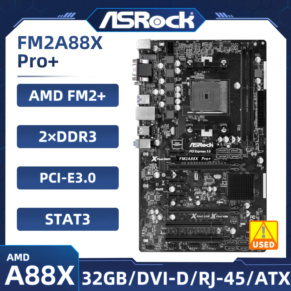 ASROCK FM2A88X PRO + placa base Socket FM2 + AMD A88X DDR3 32GB ATX PCIe 3,0 compatible con A10 787 A10 679 A4 632 X4 840 cpu