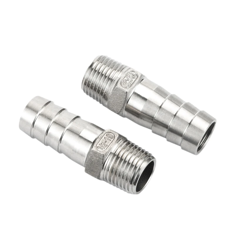 Conector de lengüeta para manguera de acero inoxidable 304, 1/8 ", 1/4", 3/8 ", 1/2", rosca macho BSP, conector pagoda, conector trasero de acoplamiento - imagen 4