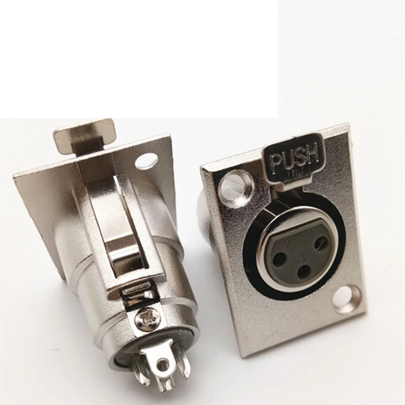 Panel hembra rectangular largo del zócalo del altavoz del núcleo tres con la tarjeta del módulo del metal de XLR - imagen 3