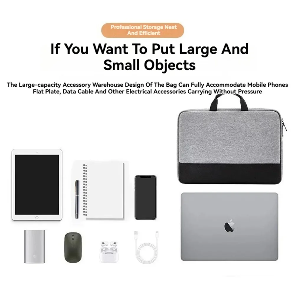 Bolsa para ordenador portátil para Macbook Air Pro 16, funda de 13,3, 14, 15,6, 17,3 pulgadas, bolso de hombro para ordenador portátil, maletín impermeable para hombres y mujeres - imagen 3